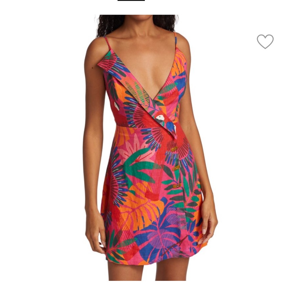 Farm Rio Macaw Side Button Dress
